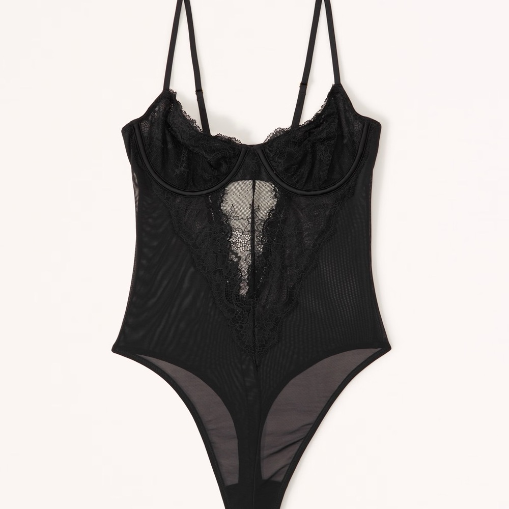 Abercrombie & Fitch Elegant Black Lace Bodysuit